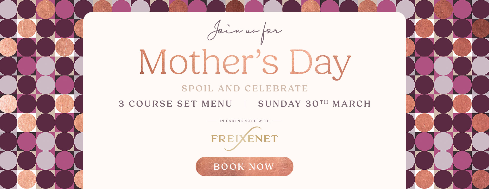 Mother’s Day menu/meal in Cheltenham